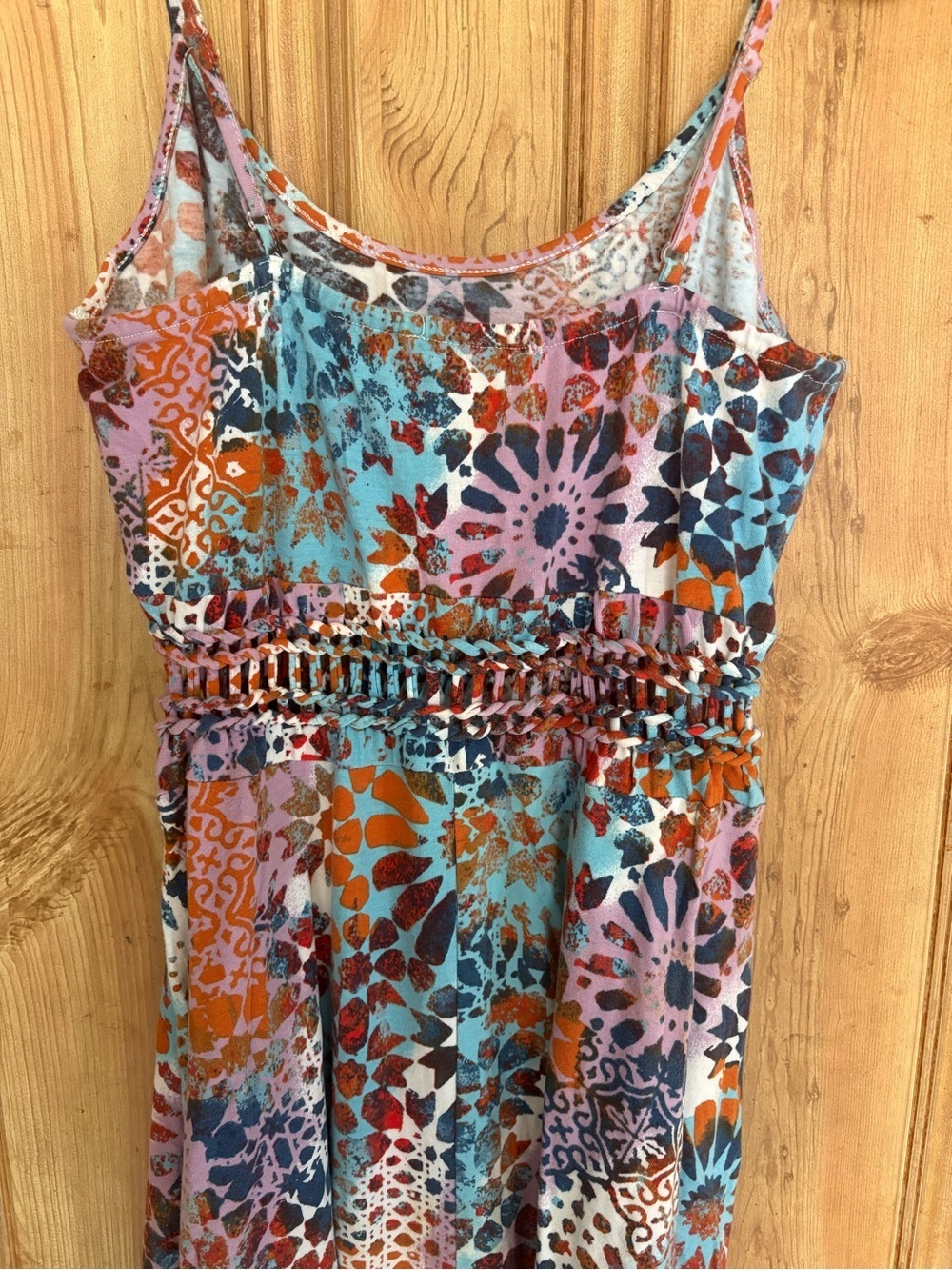 Multicolor Floral Hi-Low Sundress with Spaghetti Straps Size S - Picture 3 of 9
